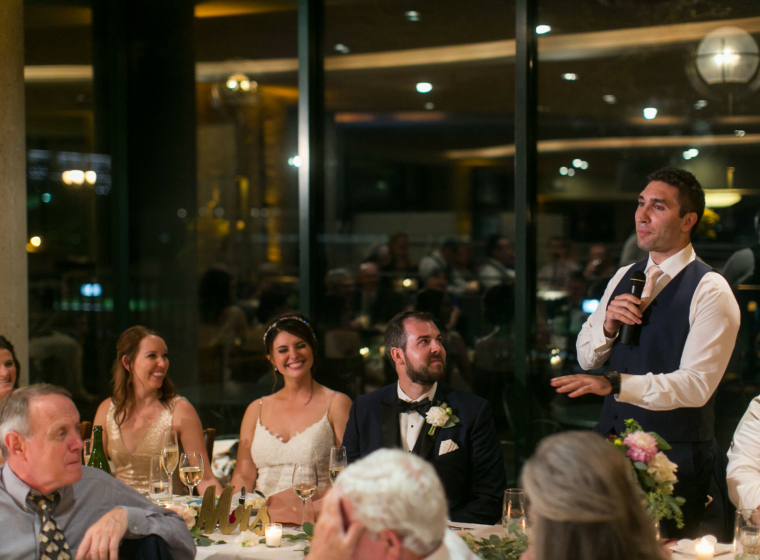 Wedding speech at reception