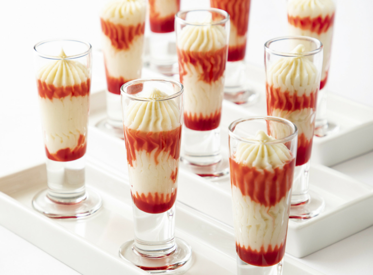 strawberry dessert flutes