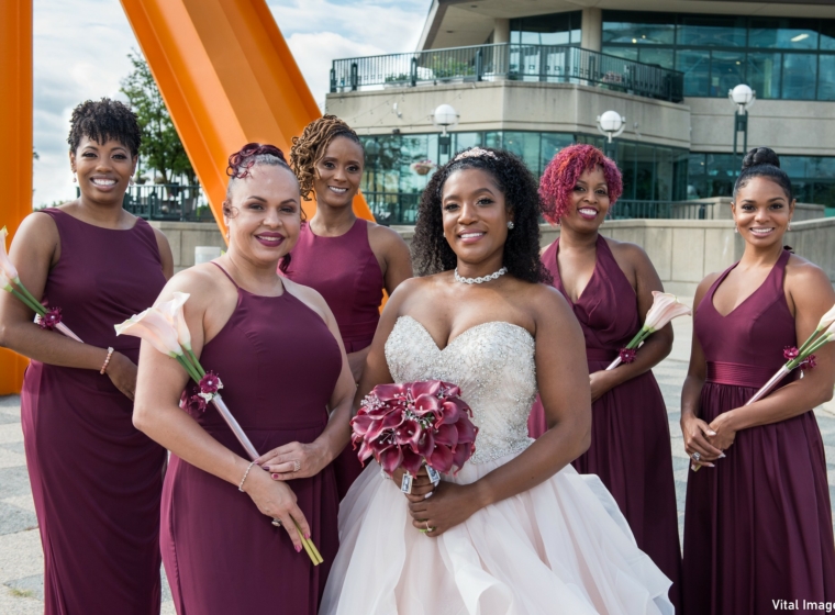 milwaukee bridesmaids and bride